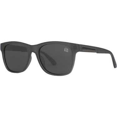 Imagem de Óculos de Sol Masculino Polarizado Proteção UV400 Redondo Armação Cinza Lentes Pretas Village Heaven 2642