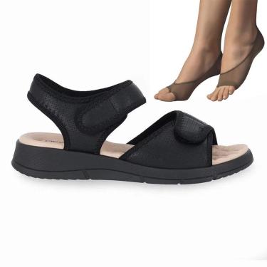 Imagem de Sandália Anabela Piccadilly Esporão Feminina + 2 Pares de Meias