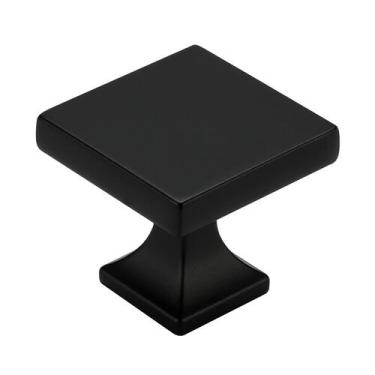 Imagem de Cabinet Knobs homdiy Matte Black Square Zinc Alloy x20