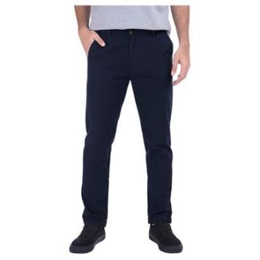 Imagem de Calça Sarja Masculina Lado Avesso Slim Marcello Azul LH106-Masculino