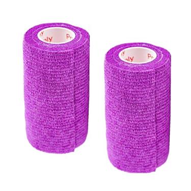 Imagem de Fita adesiva veterinária (roxa) (pacote com 2) (5 cm x 4,6 m) autoadesiva, aderente, coesiva, flexível, autoadesiva, aderente, autoadesiva, aderente, flexível, aderente, aderente, aderente, aderente,