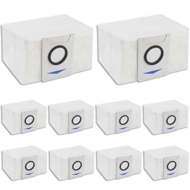 Imagem de Pacote com 10 sacos de substituição para aspirador de pó compatíveis com Ecovacs Deebot X1 Omni X1 Turbo T10 Omni T20 Omni T20 Max T20 Pro Robot Vacuum, peças de acessórios para sacos de poeira T20