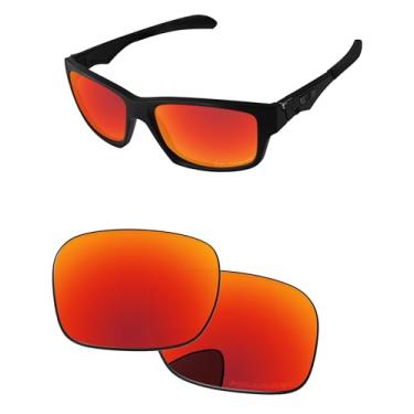 Imagem de PapaViva Lentes de reposição para óculos de sol Oakley Jupiter Squared OO9135/Jupiter Carbon OO9220 Fire Red - Polarizadas