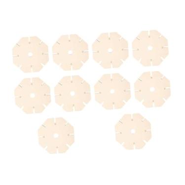 Imagem de rockible 10 peças de cabos de placa de trança de madeira, disco trançado, trançado, madeira, artesanato faça você mesmo, redondo, portátil, disco de madeira, a