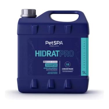 Imagem de Petspa Shampoo Hidrat Pro com Ácido Hialurônico, Hidratação Profunda, Para Cães e Gatos, Fórmula com Lipossomas, 5L