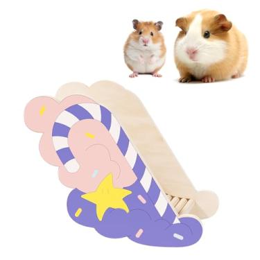 Imagem de mini&moe Ponte de hamster – brinquedos de escalada de hamster de madeira, acessórios e decoração, escada de animais pequenos para ratos, camundongos, gerbos