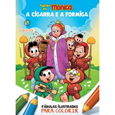 Imagem de Livro - Turma da Mônica - Fábulas Ilustradas para Colorir - A Cigarra 
