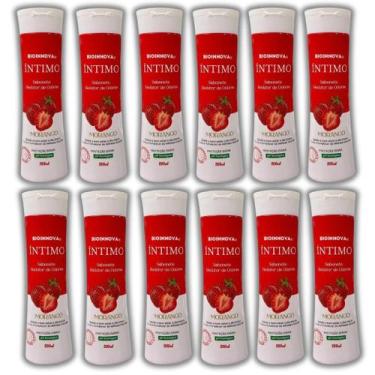 Imagem de Kit 12 Sabonetes Intimo Morango BioInnova 200 ml