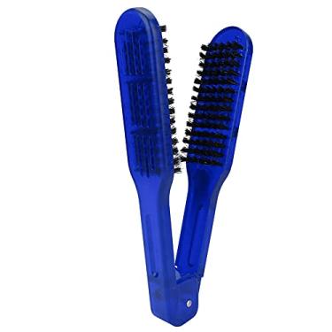 Imagem de Cryfokt Pente Antiestático para Alisamento de Cabelo para um Estilo Requintado, Ferramenta Ergonômica de Cabeleireiro para Uso Diário - Roxo (Azul)