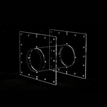 Imagem de GuineaLoft Conector de túnel de acrílico para gaiolas de porquinho-da-índia – tubo de expansão transparente com portas de segurança giratórias, extensão modular de habitat DIY para pequenos animais de