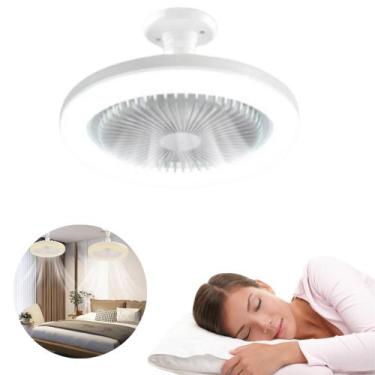 Imagem de Ventilador Led Portátil De Teto Com Luz Integrada E Rotativo - bbless