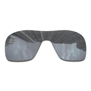 Imagem de Wetnenss Lentes de substituição para óculos de sol Oakley Turbine Rotor OO9307/1,5 mm polarizadas/fáceis de instalar (prata)