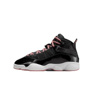 Imagem de Tênis infantil Jordan 6 anéis grandes (preto/branco/antracite/rosa ferrugem), preto/branco/antracite/rosa ferrugem, 21