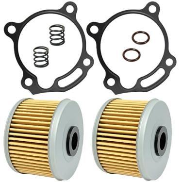 Imagem de BIGLKNM Pacote com 2 filtros de óleo, junta e molas compatíveis com CBR250R CRF250L CRF250RL CRF250RLA CRF300L CBR300R CB300F CMX300 CBF300N CBF300NA #15410-KYJ-902