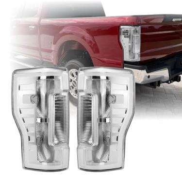 Imagem de USR UNIQUE STYLE RACING Luz traseira – Lâmpadas traseiras (esquerda + direita) compatíveis com Ford F250 F350 SuperDuty 2017-2019 caminhonete F-250 Super Duty HALOGEN & SEM ponto cego (Lente livre com