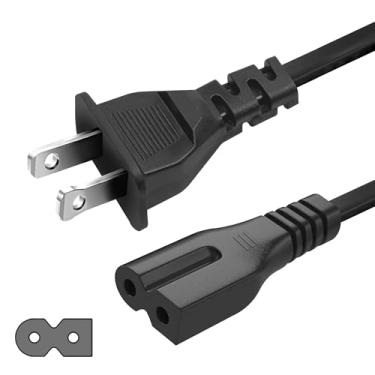 Imagem de Cabo de alimentação polarizado C7P de 0,9 m AC 2 pinos para PlayStation 1, PlayStation 2, PS1, PS2, Vizio TV de substituição