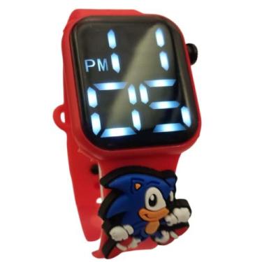 Imagem de Relógio Digital Infantil Sonic Anime Resistente À Água Red - SMACTUDO