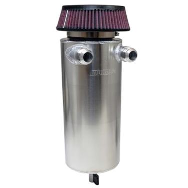 Imagem de Moroso 85755 Lata de captura de tanque de respiro de alumínio, 15 cm de diâmetro, entrada dupla -16AN