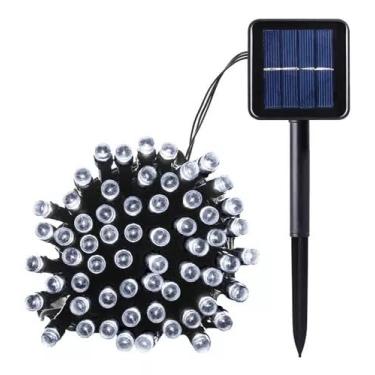 Imagem de Facai Cordão Luminoso Solar Decorativo - 20 metros - (200 leds) - (Pisca-Pisca) (Branca)