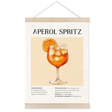 Imagem de Welshower Aperol Spritz Bar Poster Hanger Frame, Aperol Spritz Gifts, Cocktail Lover Gifts Wall Art Prints Decor for Bar Pub Lounge Cozinha Casa Quarto Apartamento, 30 x 40 cm