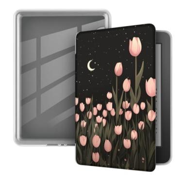 Imagem de Akacy Capa transparente e macia com padrão pintado para Kindle paperwhite de 15.2 cm 11 geração (2022/2024, modelos C2V2L3 e RS23CV). Capa traseira de borracha TPU (20)