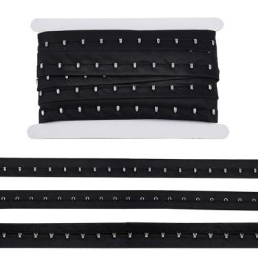 Imagem de letsinstyle 5 jardas 0,78 polegadas único gancho e fita de olho, metal prata em fita preta, acessório de costura para quilting espartilho sutiã renascentista dança trajes de noiva