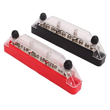 Imagem de Haofy Barra de ônibus Terminal Durável do Bloco de Distribuição de Energia 10 para Rvs do Barco Carro, 1 par 48v 150a M6 Parafuso Prisioneiro M4 Poste de Junção (4 peças de pinos m6, 6 peças de