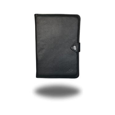 Imagem de Case para Notebook em Couro Premium, Preto Onix, Clássico, Unissex, Compartimentos Múltiplos