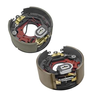 Imagem de Censeanku Par de conjunto de freio de reboque elétrico de 12-1/10.2 cm x 12.7 cm (31.1 cm x 12.7 cm) compatível com eixos de reboque Dexter de 5,4 kg (12K), 7 parafusos esquerdo e direito