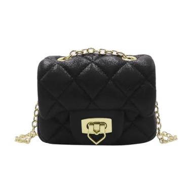 Imagem de ZGMYC Bolsa tiracolo infantil para meninas com glitter princesa com fecho em forma de coração