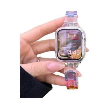 Imagem de Pulseira Transparente De Cores Arco-Íris Para Apple Watch, Compatível 