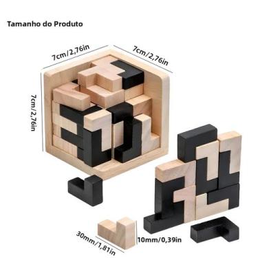 Imagem de Quebra-Cabeça Educacional 3D De Madeira, Brinquedo Criativo De Encaixe