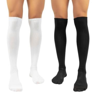 Imagem de Kit 2 Pares Meião Atoalhado Kanxa Top Futebol Futsal Volei 33/38 Cor:B