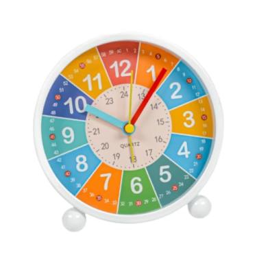 Imagem de MotiveTech Despertador Infantil Analógico, Pequeno Relógio de Mesa para Crianças, Aprenda a Ver As Horas.
