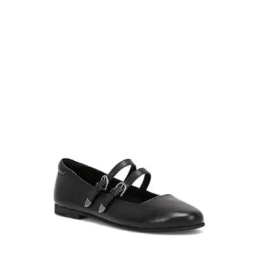 Imagem de Frye Tênis feminino Carson Multi Mary Jane, Preto - Cabra Crust Leather, 38