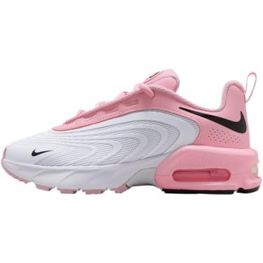 Imagem de Nike Tênis infantil unissex Air Max Fire (criança grande), Branco/preto/rosa macio, 17