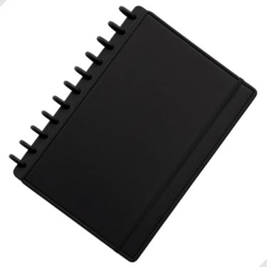 Imagem de Caderno Inteligente 11 Discos, Papelaria Fofa Divertida Criativa, Reutilizável para Estudos, Escola, Organização e Anotações, Material Escolar Criativo Volta as Aulas (Preto)