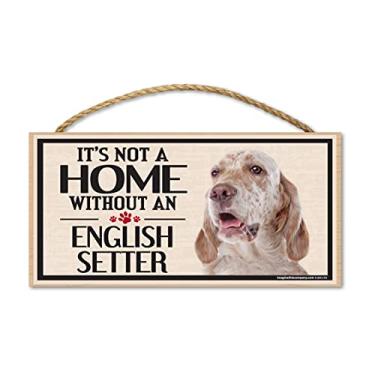 Imagem de Imagine This Placa de madeira para raças de cães Setter Inglês