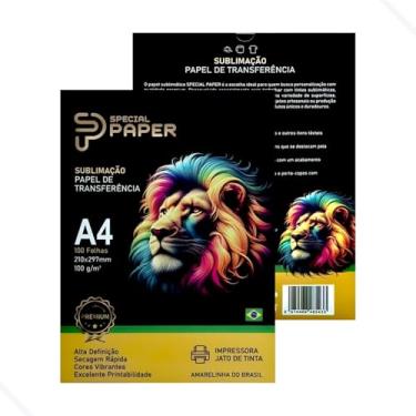 Imagem de Papel Sublimático A4 – Pacote com 300 Folhas, Impressão de Alta Definição, Secagem Rápida, Compatível com Impressoras Jato de Tinta e Tinta Sublimática