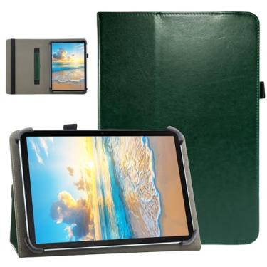 Imagem de Capa universal para tablet Android de 7 8 polegadas, capa fólio Nannxiebky fina com suporte dobrável com alça de mão para tablets de 7,0 8 polegadas e todos os tablets de 7 a 21,6 cm, verde meia-noite