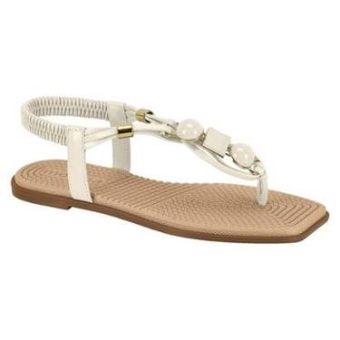 Imagem de Sandália Rasteira Moda Feminina Moleca 5558 - Branco-Feminino