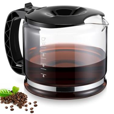 Imagem de Mysora Garrafa de café de vidro compatível com máquina de café expresso DeLonghi, substituição de cafeteira de 10 xícaras compatível com modelos 3066, 3067, 3093, 3094, 3111, 3112, KF140, KF863, parte