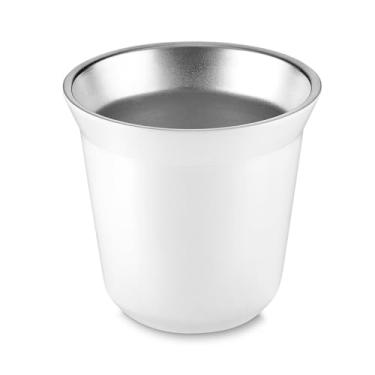 Imagem de Copo Térmico 40ml Branco – Aço Inox, Parede Dupla, Ideal para Café Expresso, Mantém Temperatura e Evita Queimar as Mãos