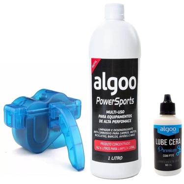 Imagem de Kit Bike Limpeza corrente Desengraxante e lube cera algoo Cor:Incolor