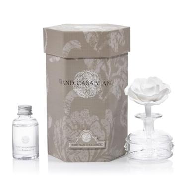 Imagem de Zodax Difusor de óleo de porcelana Grand Casablanca – Difusor de óleo de fragrância para casa ideal para sala de estar, banheiro, escritório – Design de flores – Embalagem de caixa de presente