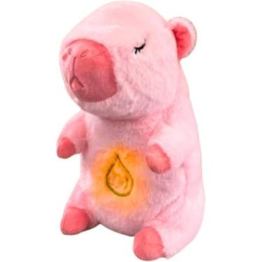 Imagem de Capivara de Pelucia Toca Musica Respira e Acende (Rosa)