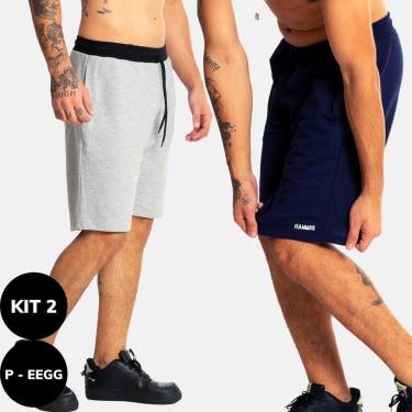Imagem de Kit 2 Bermuda Moletom Hammer Short Moletinho Várias Cores Masculina-Masculino