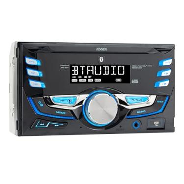 Imagem de JENSEN MPR420 Receptor estéreo de carro LCD duplo DIN de 7 caracteres | Assistente Push to Talk | Chamadas Bluetooth sem mãos e transmissão de música | Rádio AM/FM | Reprodução e carregamento USB |