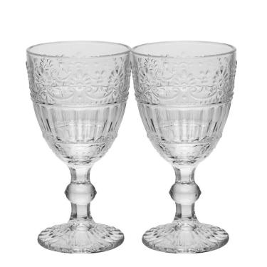 Imagem de Jogo 2 Taça De Cristal Ecológico Para água Suco Mauve 320ml Transparente Wolff