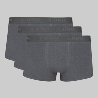 Imagem de Kit 3 Cuecas Lupo Sunga Algodão com Elastano 00480, Chumbo, GG